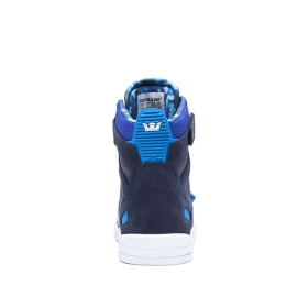 Supra BREAKER Høye Sneakers Dame Marineblå/Kongeblå/Hvite | NO-37865